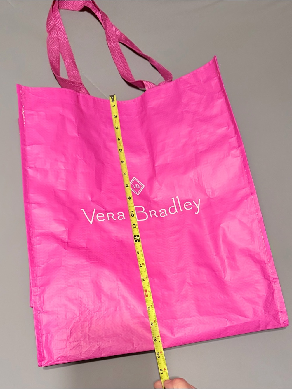 Vera Bradley Bright Pink Plastic Shopping Tote